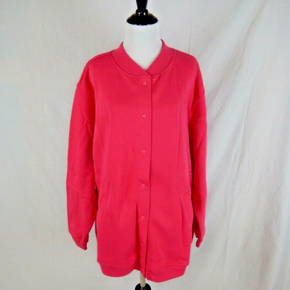 Blair Jackets & Blazers - Blair Pink Fleece Snap Jacket Size 20 / 22
